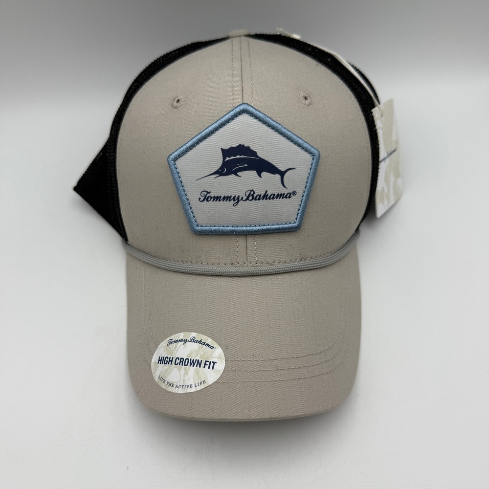 Tommy Bahama Trucker Hat High Crown Fit Mesh Back‎ Adjustable